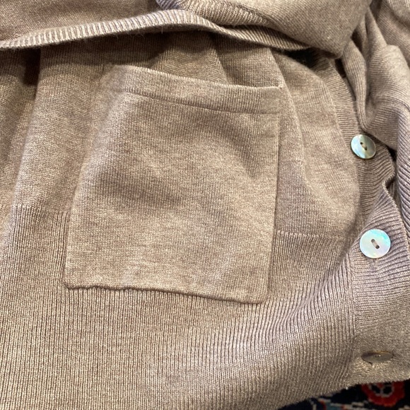 CHELSEA & THEODORE button down soft knit jacket cardigan with pockets long sz XL - Picture 15 of 16